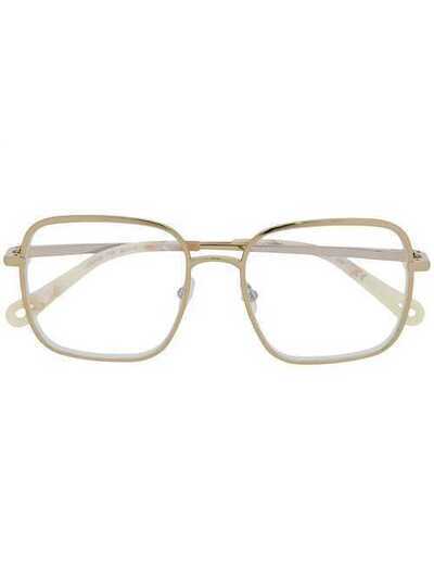 Chloé Eyewear очки в мраморной квадратной оправе CE2160