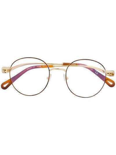 Chloé Eyewear очки в круглой оправе черепаховой расцветки CE2155