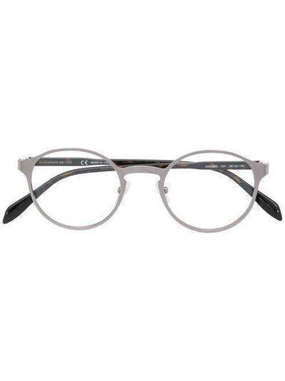Alexander McQueen Eyewear круглые очки AM0166O