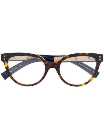 Valentino Eyewear очки в оправе 'кошачий глаз' черепаховой расцветки VA3034