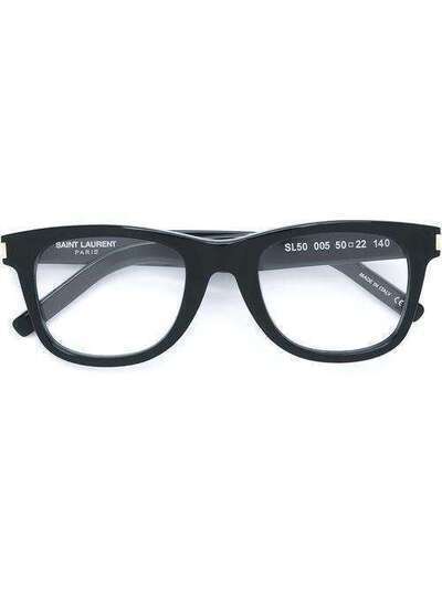Saint Laurent Eyewear очки в оправе Wayfarer SL50
