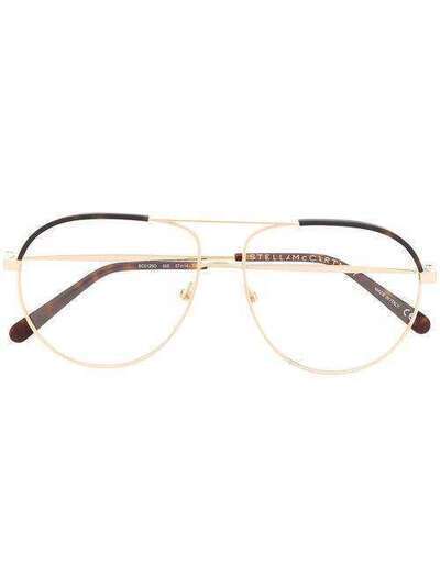 Stella McCartney Eyewear двухцветные очки-авиаторы SC0125O