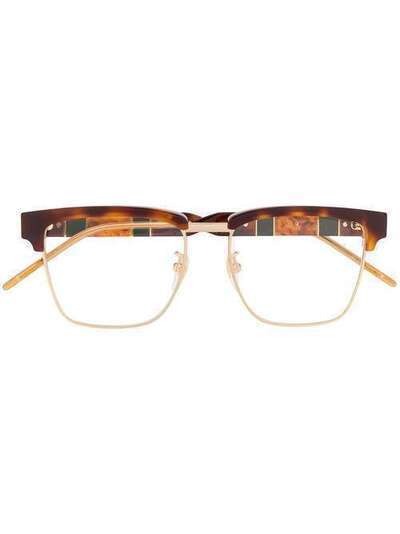 Gucci Eyewear солнцезащитные очки в оправе Clubmaster GG0605O005