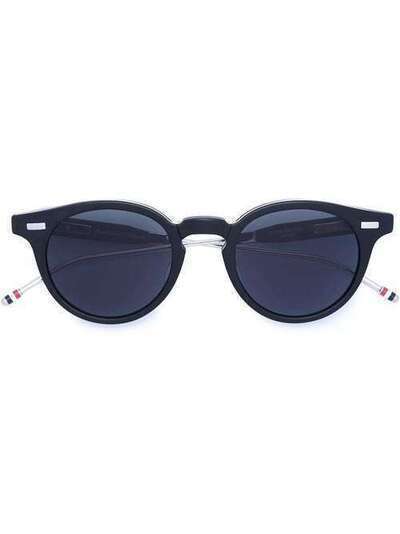 Thom Browne Eyewear складные солнцезащитные очки в круглой оправе TBS806