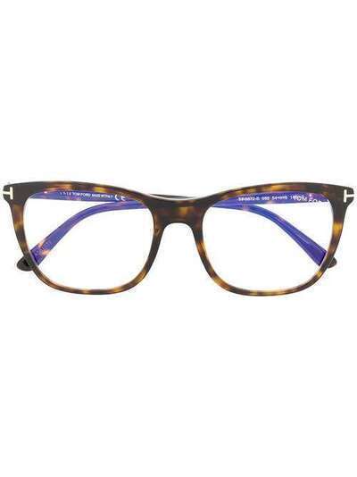 Tom Ford Eyewear очки Blue Block в оправе черепаховой расцветки