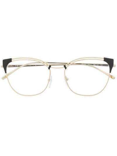 Prada Eyewear очки в оправе 'кошачий глаз' 0PR62UVYEE1O153