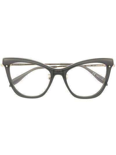 Alexander McQueen Eyewear очки в оправе 'кошачий глаз' AM0265O