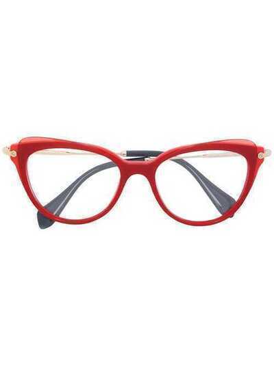 Miu Miu Eyewear очки в оправе "кошачий глаз" VMU01Q