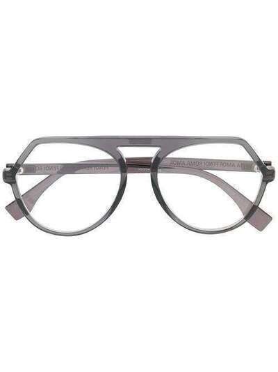Fendi Eyewear очки в круглой оправе FF0385