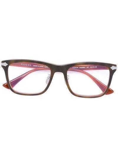Gucci Eyewear очки в квадратной оправе GG0069O