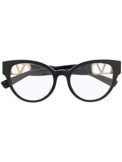 Valentino Eyewear очки в круглой оправе с логотипом VLogo VA3043