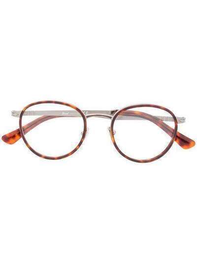 Persol очки в круглой оправе черепаховой расцветки PO2468V