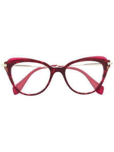 Miu Miu Eyewear очки в оправе 'кошачий глаз' MU01QV