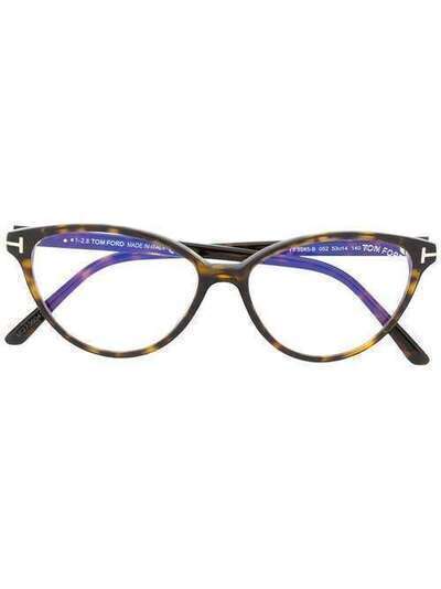 Tom Ford Eyewear очки в оправе 'кошачий глаз' с эффектом черепашьего панциря TF5545B