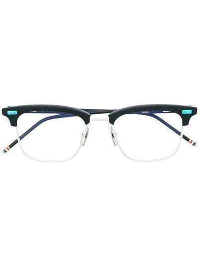 Thom Browne Eyewear square shaped glasses TB711BBLKSLV52