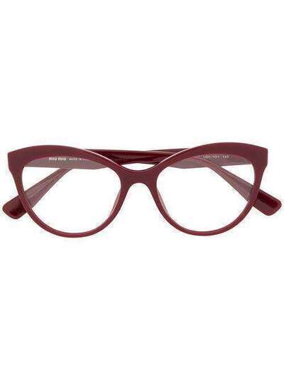 Miu Miu Eyewear очки в оправе 'кошачий глаз' с логотипом VMU04R