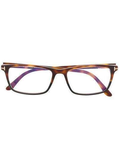 Tom Ford Eyewear очки в квадратной оправе черепаховой расцветки TF5584B