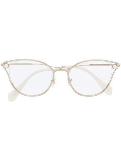 Miu Miu Eyewear очки в оправе 'кошачий глаз' VMU53QZVN1O1