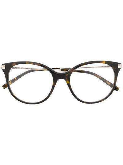 Boucheron Eyewear массивные солнцезащитные очки черепаховой расцветки BC0102O
