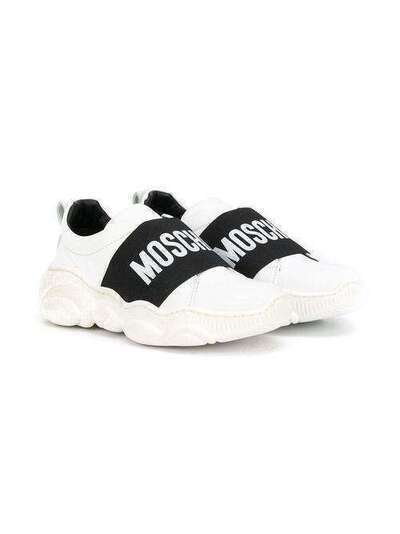 Moschino Kids кеды с ремешками и логотипом 63719V3T