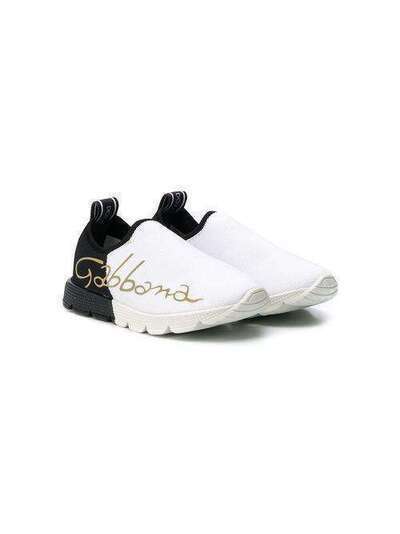Dolce & Gabbana Kids слипоны с логотипом DA0735AA101