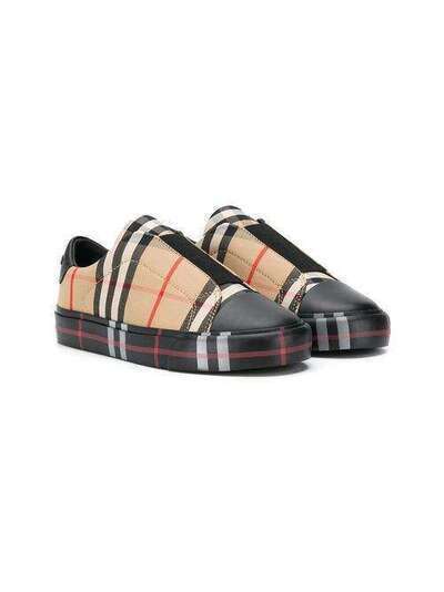 Burberry Kids кеды в клетку Archive Check 8016941