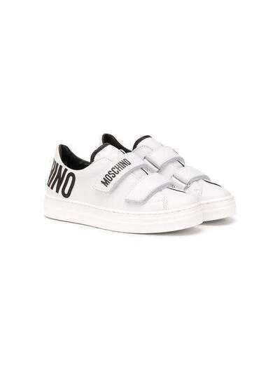 Moschino Kids logo touch-strap sneakers MOSC10163711