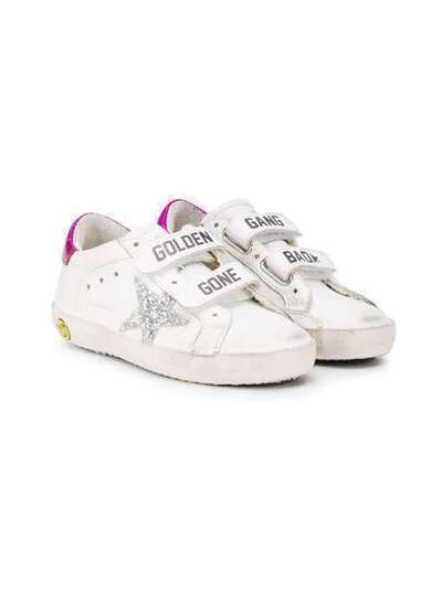 Golden Goose Kids кеды Old School на липучках G34KS021G7