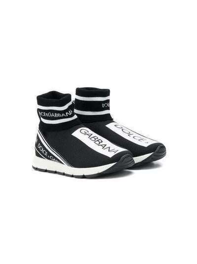 Dolce & Gabbana Kids высокие кроссовки с логотипом DA0720AZ561