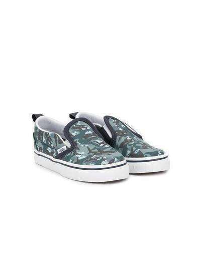 Vans Kids slip-on shark print sneakers VA488