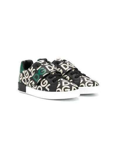 Dolce & Gabbana Kids кроссовки с принтом-монограммой DA0773AV586