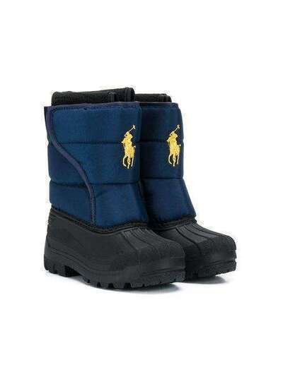 Ralph Lauren Kids зимние сапоги с вышитым логотипом RF102051