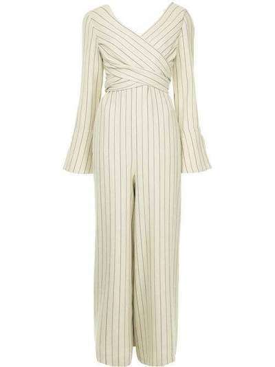 Muller Of Yoshiokubo cache coeur striped jumpsuit MLF18606A
