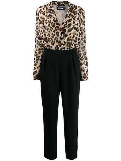 Boutique Moschino leopard top jumpsuit A04055853