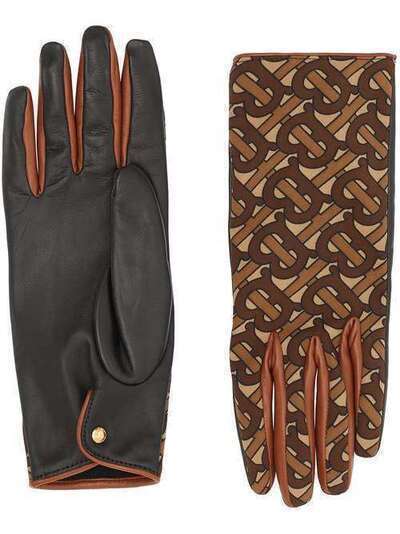 Burberry перчатки с кашемировой подкладкой и монограммой 8021507