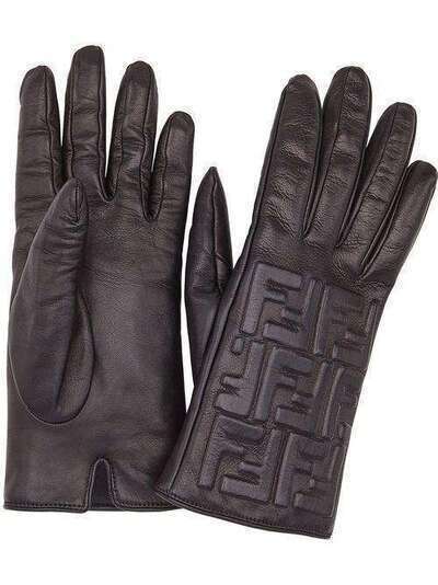 Fendi перчатки с тиснением FF FXY564AALW