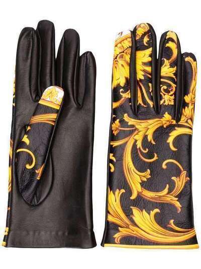 Versace перчатки с принтом Barocco IGU0004IP00113