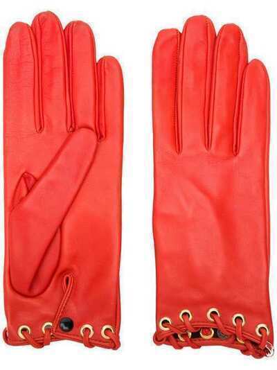 Manokhi short gloves SS20MANO173A888REDSHORTLACEGLOVES