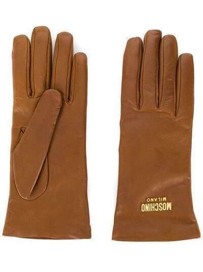 Moschino перчатки с логотипом 65145M1888