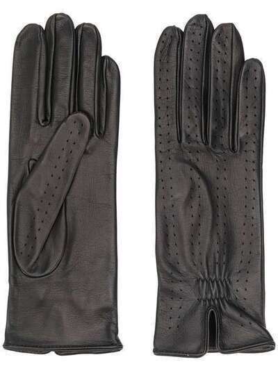 Manokhi перчатки с люверсами AW20MANO161A3SHORTBLACKGLOVESPERFORATE