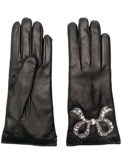 Gucci перчатки с бантом 4816793SA33