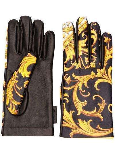 Versace перчатки с принтом Barocco IGU0002IP00113