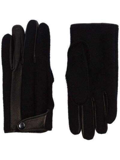 Kagawa Gloves перчатки с застежкой на кнопке MIXEDMATERIALGLOVES