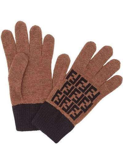 Fendi перчатки с логотипом FF FXY010A40J