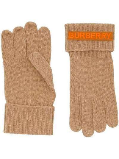 Burberry кашемировые перчатки с логотипом 8025725