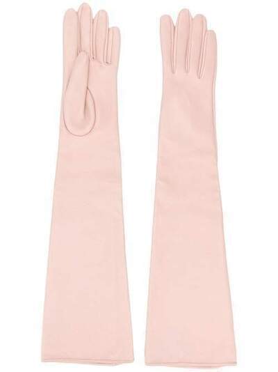 Manokhi длинные фактурные перчатки AW20MANO88A330CLASSICGLOVESBLUSH