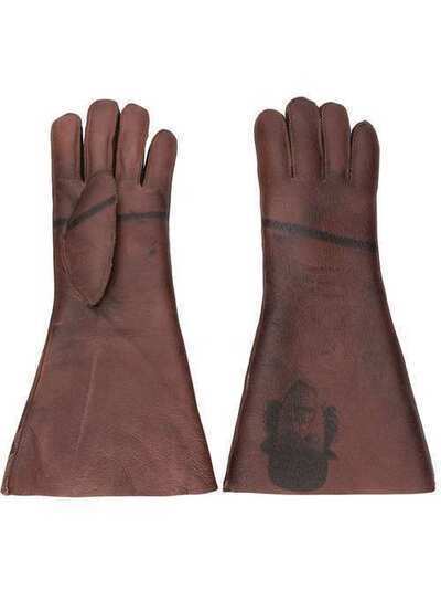 Undercover перчатки с принтом UCX4G026