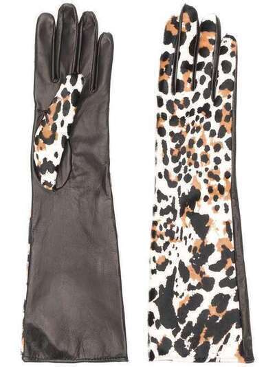 Manokhi перчатки с леопардовым принтом MANO211MANUSIPONEICUPIELE