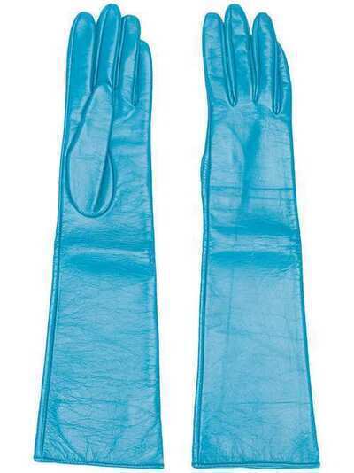 Manokhi длинные фактурные перчатки AW20MANO88A330CLASSICGLOVESTURQUOISE