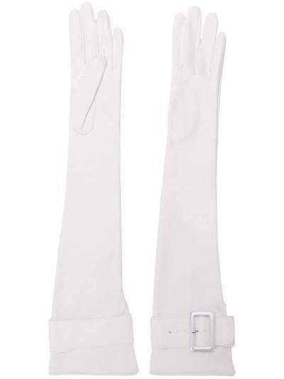 Manokhi длинные перчатки с пряжкой SS20MANO185LONGWHITE